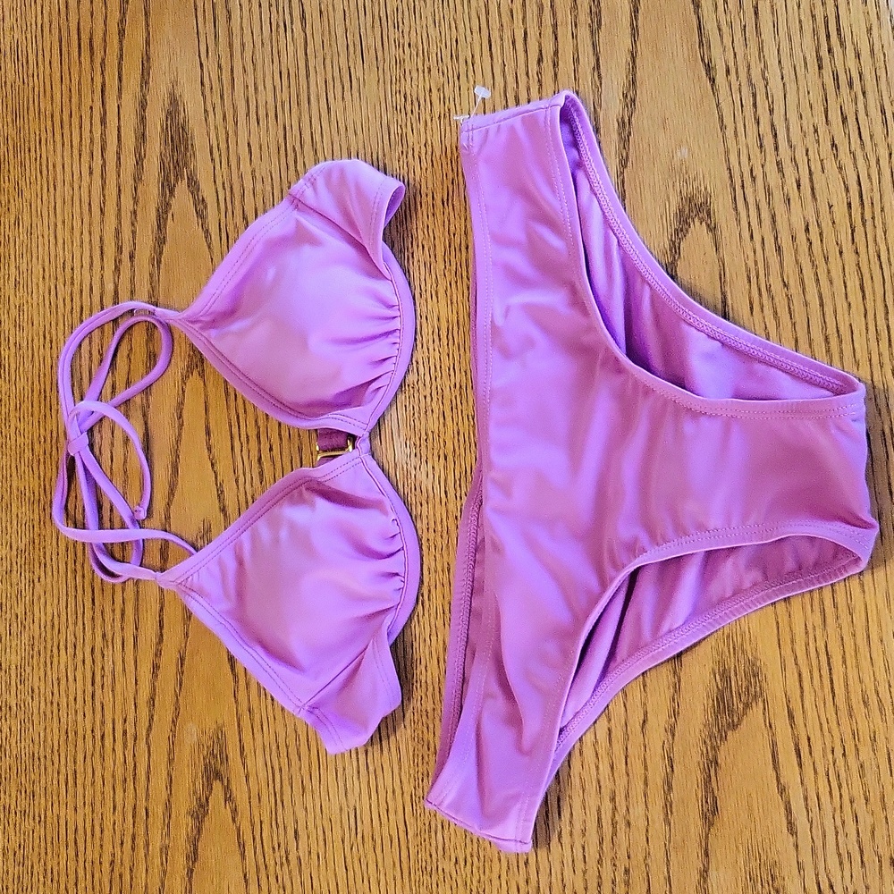 NWOT Hot Water purple bikini